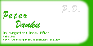 peter danku business card